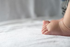 Baby feet close-up photo