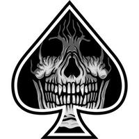 spade with skull vector