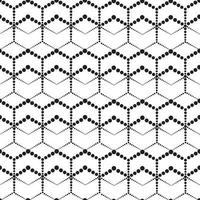 Abstract seamless pattern. Stylish dotted line ornament with geometric shapes. vector