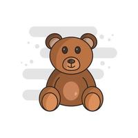 Teddy Bear Illustrated In Vector On White Background