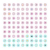 Icon Set Of Search Engine Optimization vector