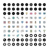 Icon Set Of Search Engine Optimization vector