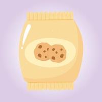 pack of cookies dessert, grocery purchases vector
