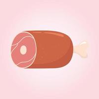 ham leg meat food, grocery purchases vector