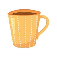 tea, dotted teacup beverage isolated design vector