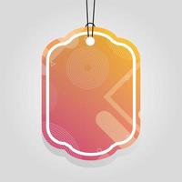 orange commercial tag with vibrant color vector