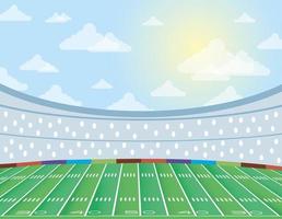 american football field scene icon vector