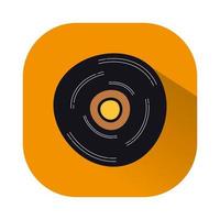 music vinyl disk record isolated icon vector