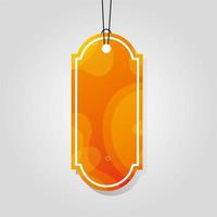 etiqueta comercial naranja con colores vibrantes vector