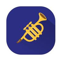 trumpet musical instrument isolated icon vector