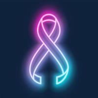 Neon Awareness Ribbon Design vector