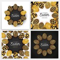 Easter egg banner set vector