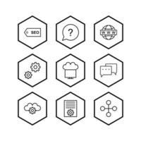 Icon Set Of Search Engine Optimization vector