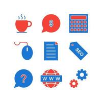 Icon Set Of Search Engine Optimization vector