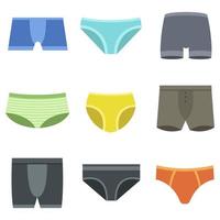 Vector Set of Mens Different Type Underwear Pants. Stock Vector -  Illustration of kind, gray: 232431083