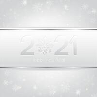 Silver Happy New Year 2021 Background vector