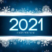 Happy New Year blue and gold background vector