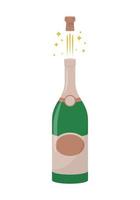 Champagne bottle vector design illustration isolated on white background