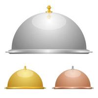 Cloche set vector design illustration isolated on white background