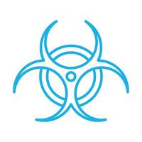 biohazard signal caution line style icon vector