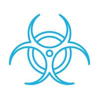 biohazard signal caution line style icon vector