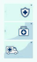 bundle of medical set icons vector