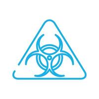 biohazard signal caution line style icon vector