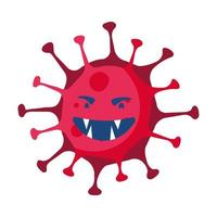 covid19 pandemic particle comic character vector