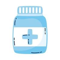 medicine bottle drug isolated icon vector