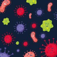 covid19 particles pandemic pattern background vector