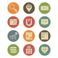 Icon Set Of Search Engine Optimization For Personal And Commercial Use... vector