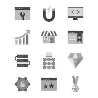 Icon Set Of Search Engine Optimization For Personal And Commercial Use... vector