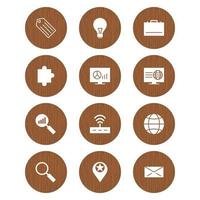 Icon Set Of Search Engine Optimization For Personal And Commercial Use... vector