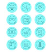 Icon Set Of Search Engine Optimization For Personal And Commercial Use... vector