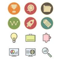 Icon Set Of Search Engine Optimization For Personal And Commercial Use... vector