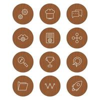 Icon Set Of Search Engine Optimization For Personal And Commercial Use... vector