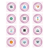 Icon Set Of Search Engine Optimization For Personal And Commercial Use... vector