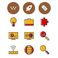 Icon Set Of Search Engine Optimization For Personal And Commercial Use... vector