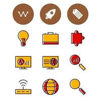 Icon Set Of Search Engine Optimization For Personal And Commercial Use... vector