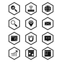 Icon Set Of Search Engine Optimization For Personal And Commercial Use... vector