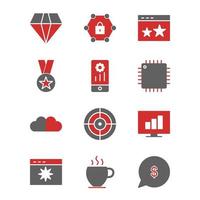 Icon Set Of Search Engine Optimization For Personal And Commercial Use... vector