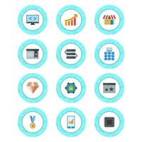 Icon Set Of Search Engine Optimization For Personal And Commercial Use... vector