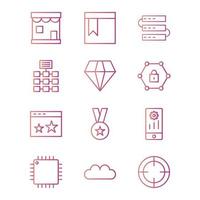 Icon Set Of Search Engine Optimization For Personal And Commercial Use... vector