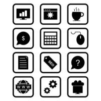 Icon Set Of Search Engine Optimization For Personal And Commercial Use... vector