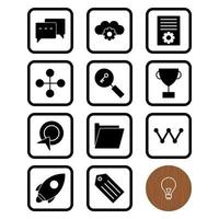 Icon Set Of Search Engine Optimization For Personal And Commercial Use... vector