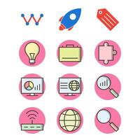 Icon Set Of Search Engine Optimization For Personal And Commercial Use... vector