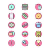 Icon Set Of Search Engine Optimization For Personal And Commercial Use... vector