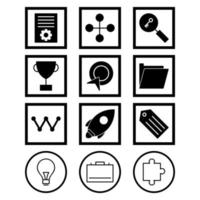 Icon Set Of Search Engine Optimization For Personal And Commercial Use... vector