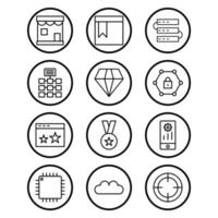 Icon Set Of Search Engine Optimization For Personal And Commercial Use... vector