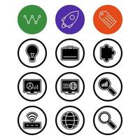 Icon Set Of Search Engine Optimization For Personal And Commercial Use... vector